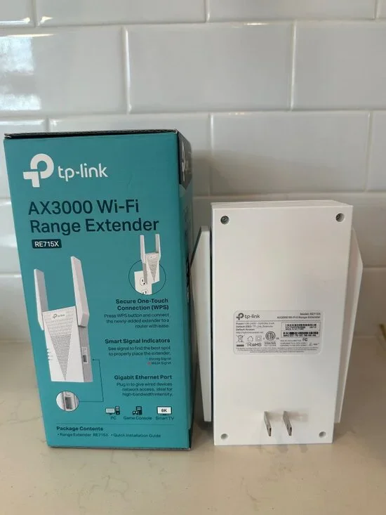 TP-Link AX3000 RE715X Wi-Fi 6 Range Extender Internet Signal Booster EasyMesh - Picture 3 of 3